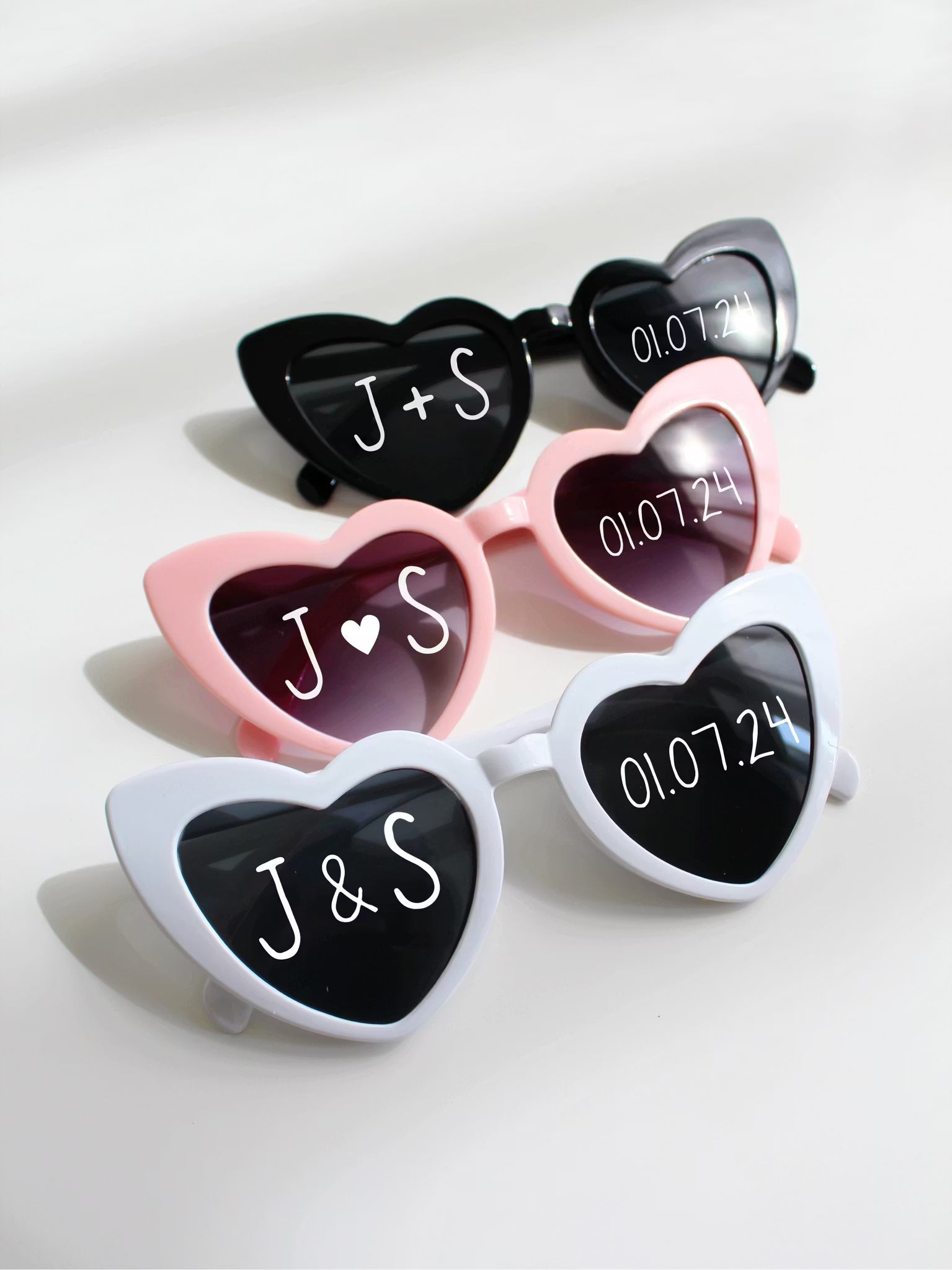 Hjärtglasögon Bröllop i olika färger