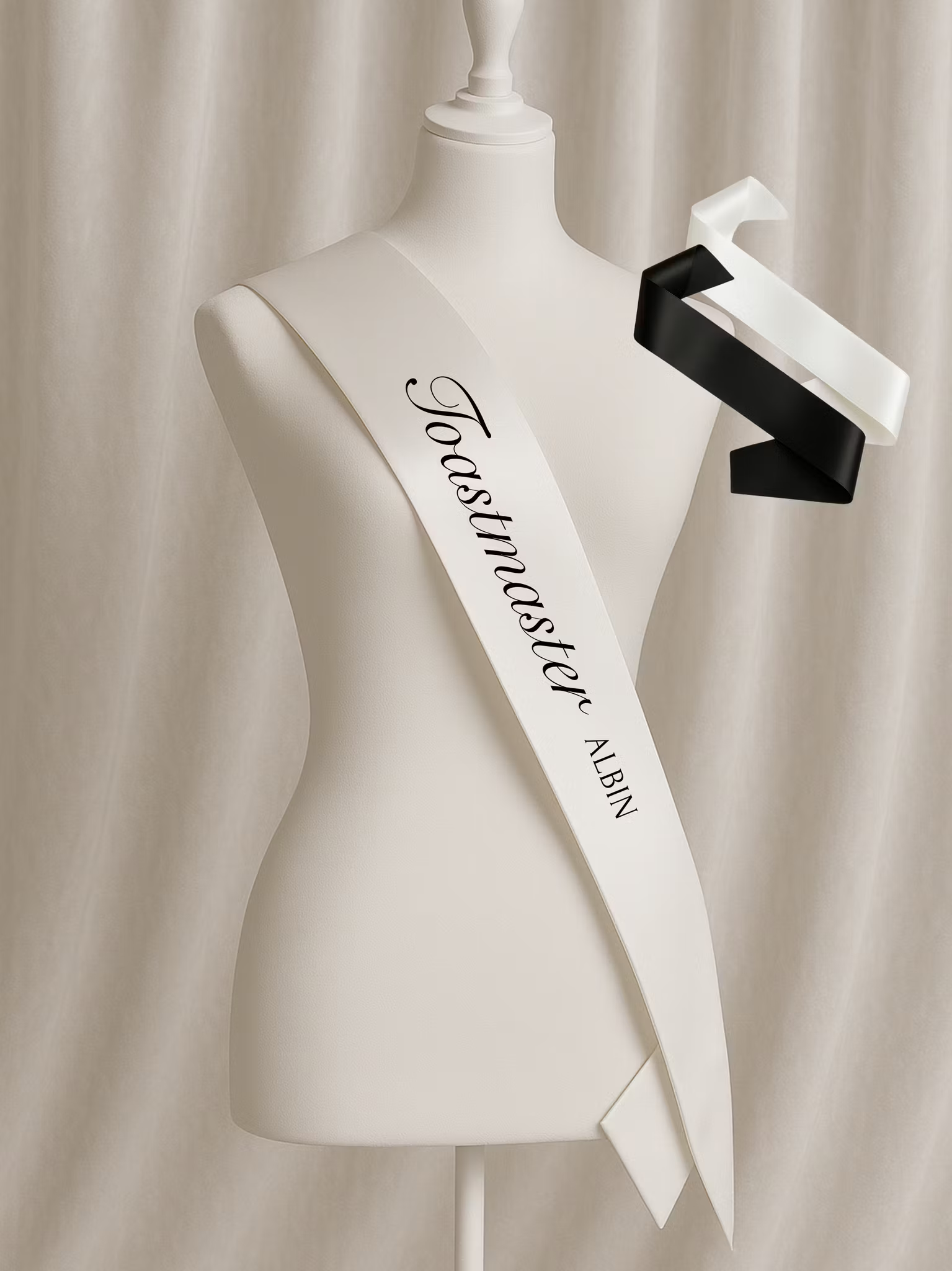 Ordensband Lyx – Toastmaster - Vit