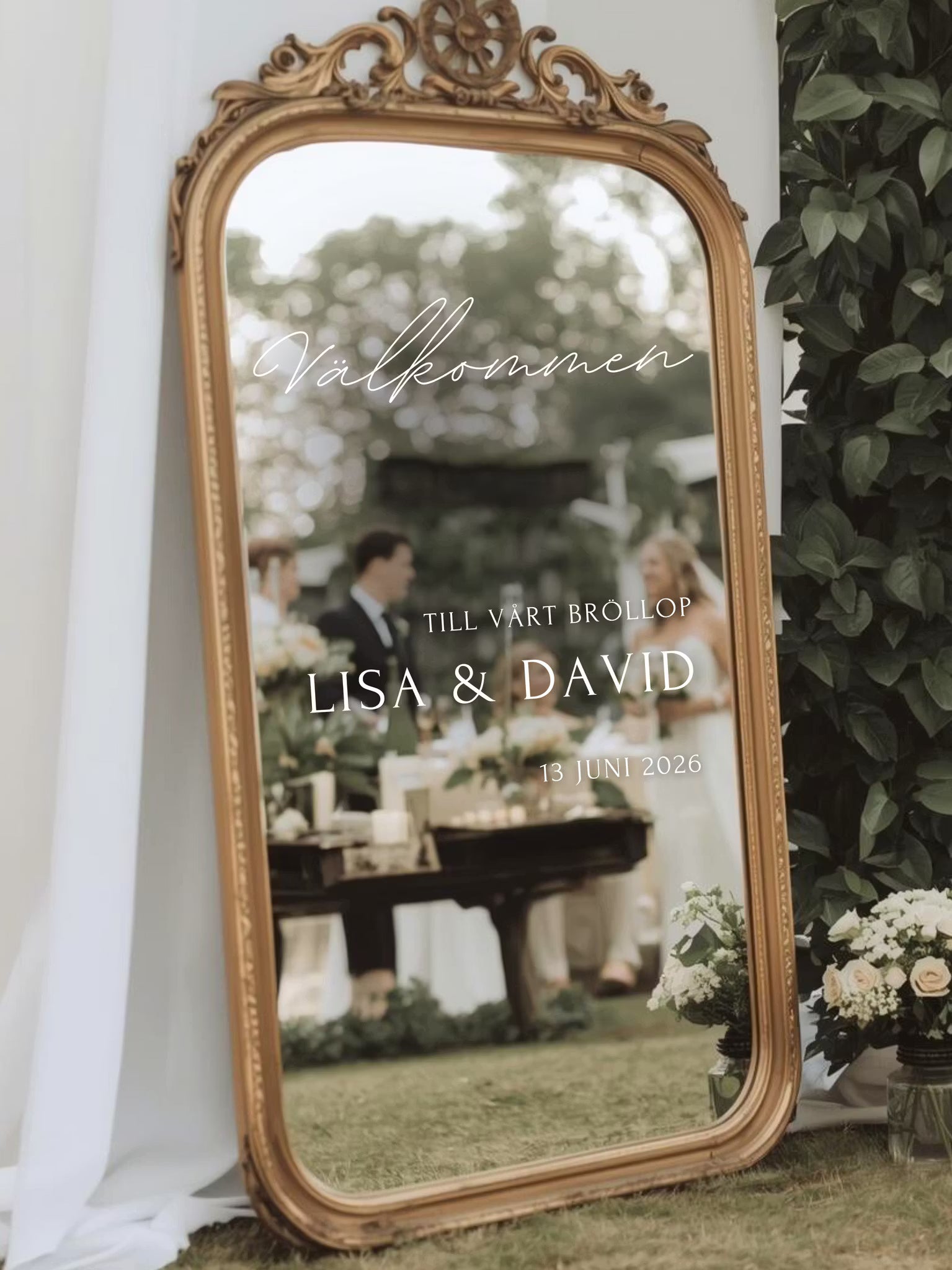 Vinyltext till Välkomstskylt