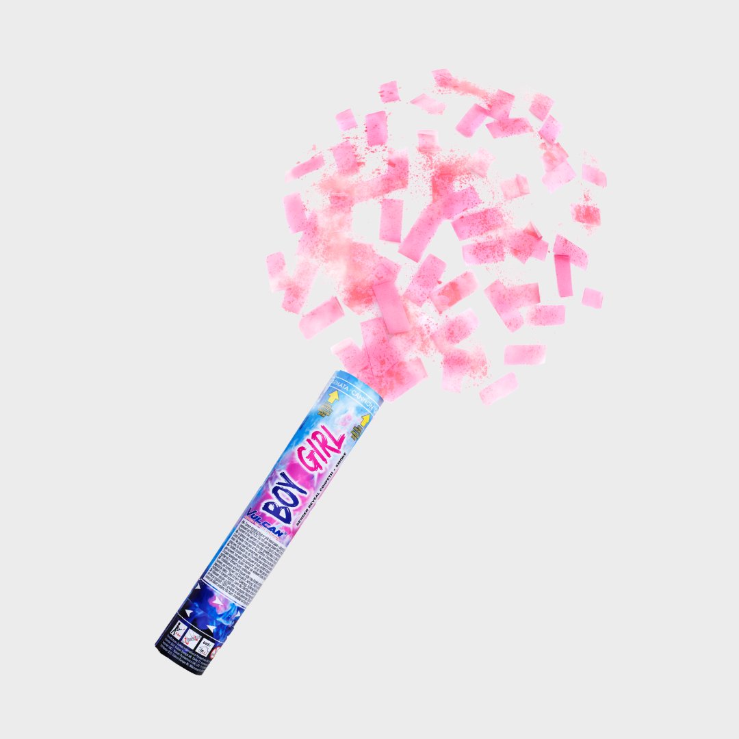 Konfettikanon 30 cm Gender Reveal Girl